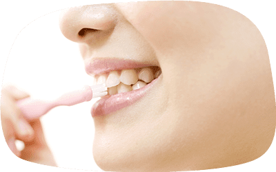 正しいブラッシングを行う口元